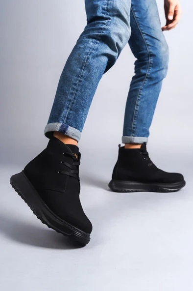 ET204 Franca Bağcıklı Süet Erkek Spor Bot ST - Siyah ürün görseli