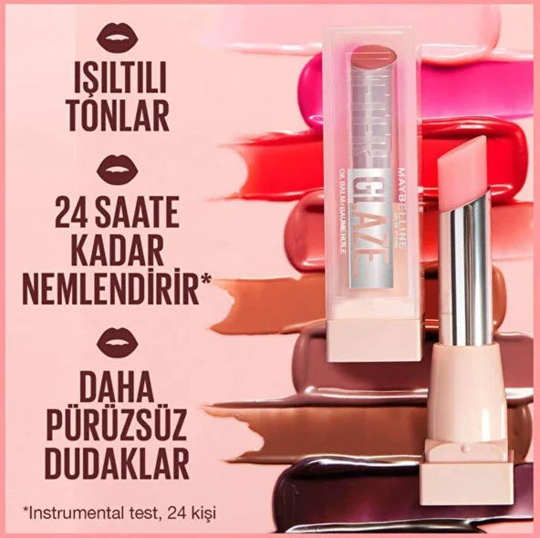 Maybelline New York Lifter Glaze Shea Yağı ve Hyalüronik Asit içeren Renkli Dudak Balmı - 02 Pink Drip - 8