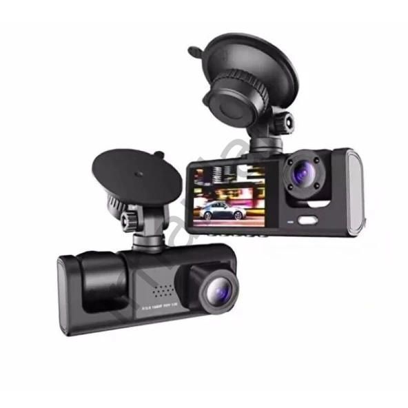 Geniş Açılı Çift Yönlü Araç Kamerası Araba Güvenlik Kamerası Gece Görüşlü ürün görseli