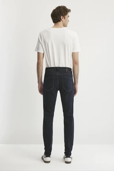 Mavi Erkek Slim Fit Jean Pantolon - Günlük Minimalist Stil - Resim 3