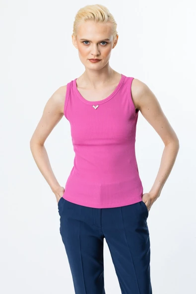 On Yakası Aksesuarlı Fitilli Pamuklu Bluz ürün görseli 1