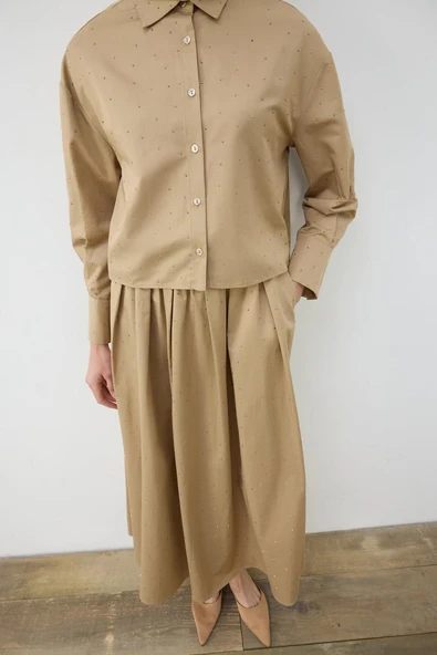 Serpme Taşlı Etekli Takım Gömlek-Etek Terzi Dükkani - 2