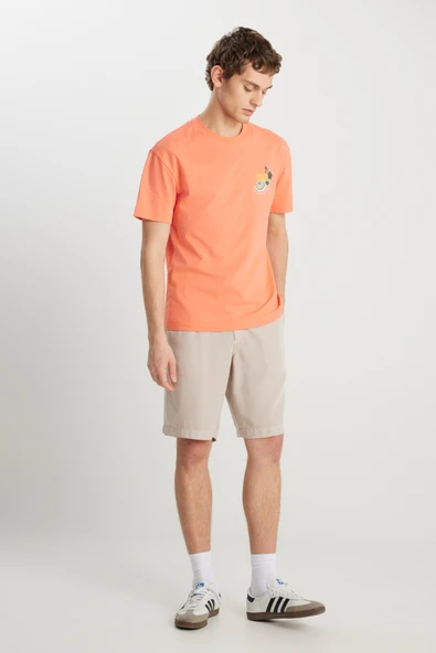 Regular Fit Normal Kesim Normal Bel Taş Rengi Yumuşak Dokulu Şort Wrangler