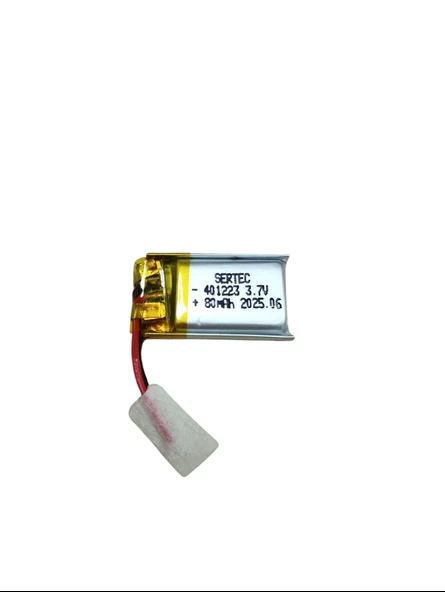 Sertec 401223 3.7V 80 mAh Li-Polymer Pil (Devreli/1.5A) ürün görseli 1