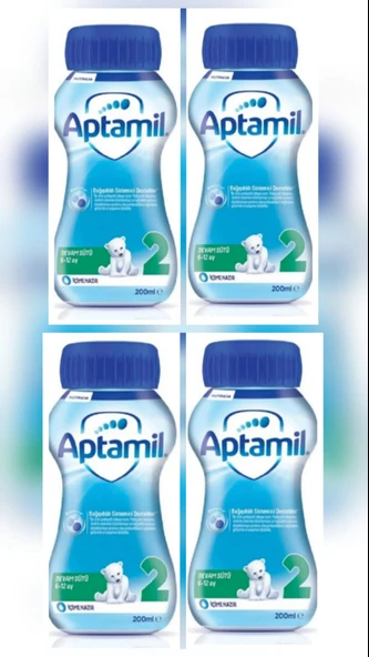 4 Devam Sütü İçime Hazır (Sıvı) 200 ml 6-12 Ay 4 Adet