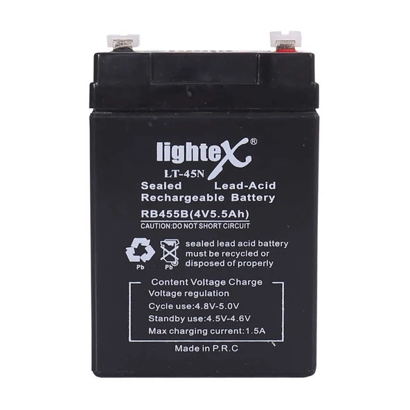 Lightex LT-45 4V 5.5Ah Işıldak Fener Aküsü ürün görseli 1