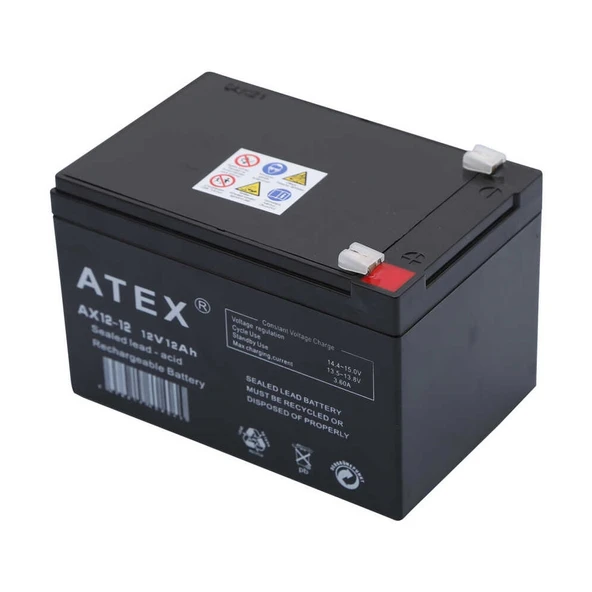 Atex AX12-12 12V 12Ah Akü - Resim 2