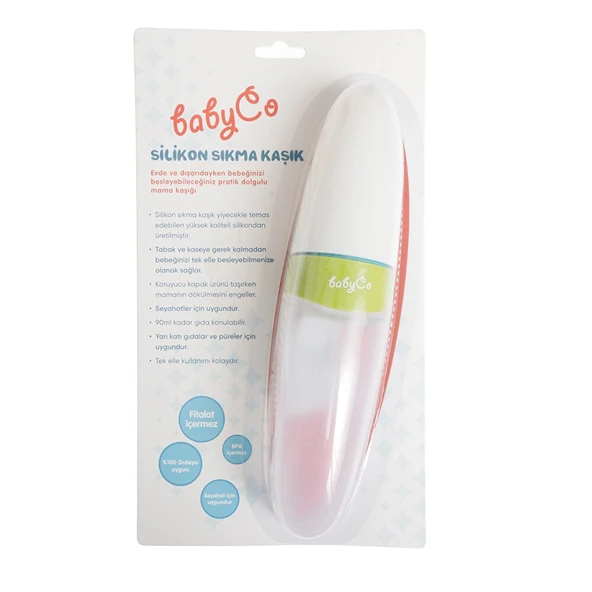 baby co Sıkma Silikon Mama Kaşığı ürün görseli 1