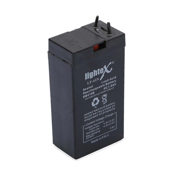 Lightex LT-41N 4V 1.0Ah Işıldak Fener Aküsü - Resim 2