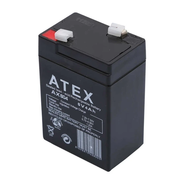 Atex AX604 6V 4Ah Akü - Resim 2