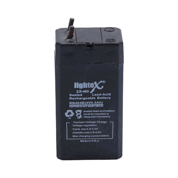 Lightex LT-403 4V 0.3Ah Işıldak Fener Aküsü ürün görseli 1