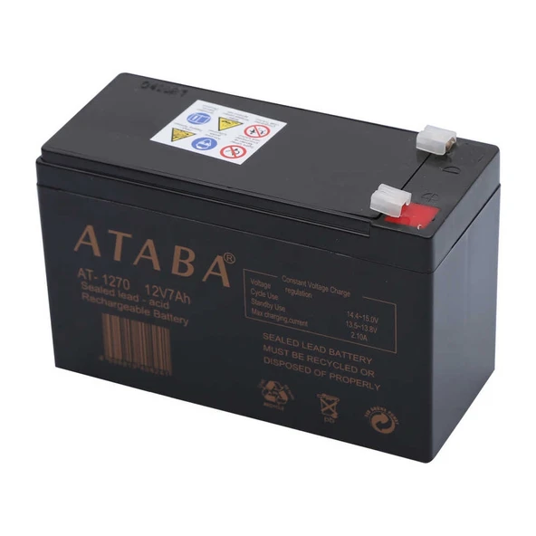 Ataba AT-1270 12V 7Ah Akü - Resim 2