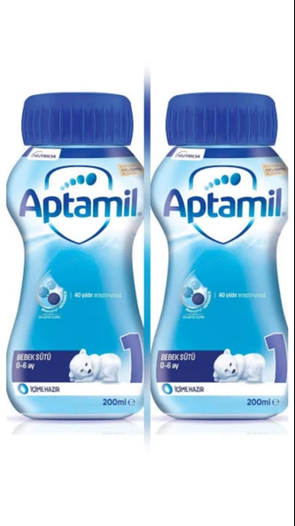 1 Bebek Sütü İçime Hazır (Sıvı) 200 ml 0-6 Ay 2  Adet