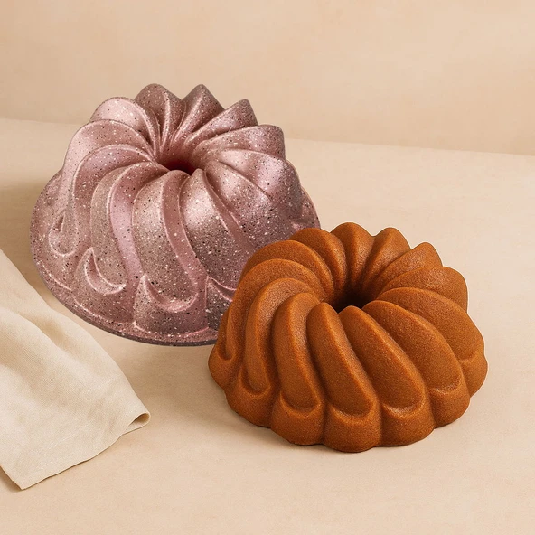 Kitchen Nirvana Girdap Kek Kalıbı - Pembe - 24 cm ürün görseli 1