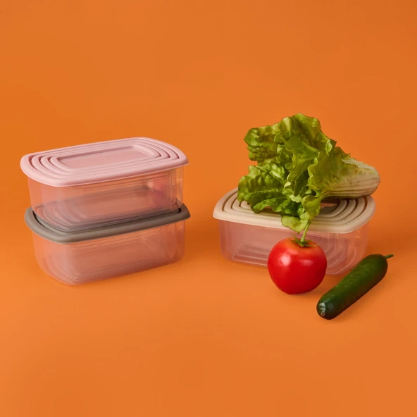 4'lü Plastik Saklama Kabı - Asorti - 3