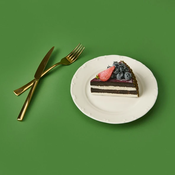 Porselen Liana Tatlı Tabağı - Krem - 19 cm ürün görseli