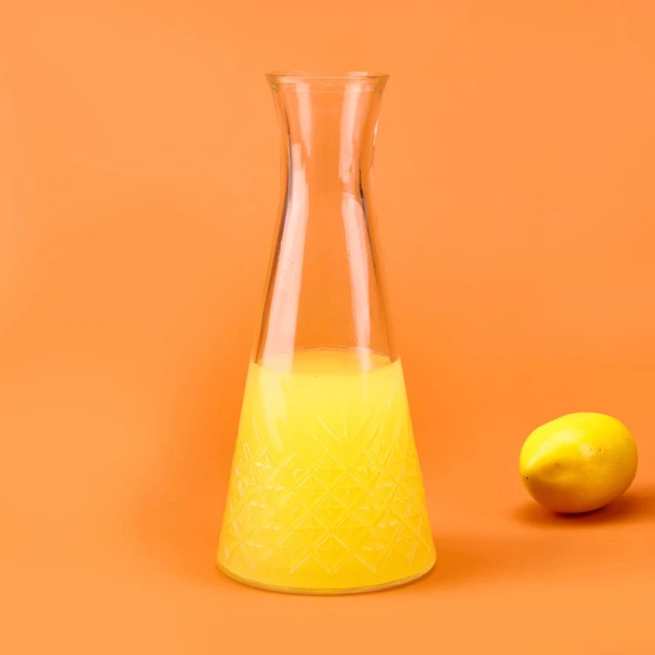 Timeless Düz Karaf - Şeffaf - 940 ml - Resim 2