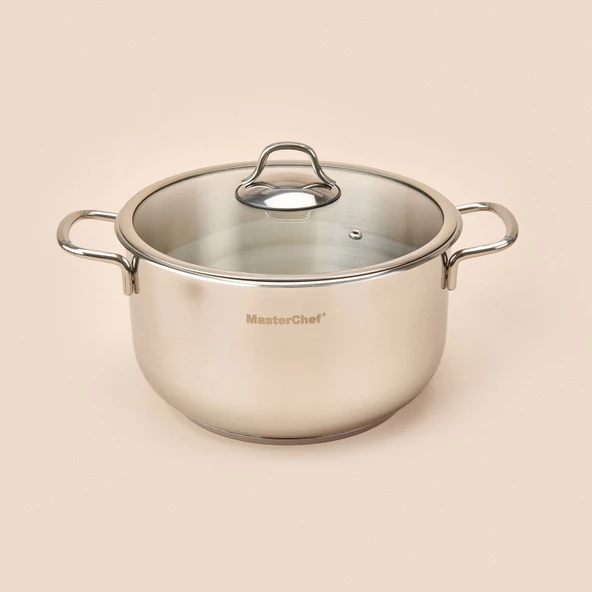 Paslanmaz Çelik Tencere - Gri - 24 cm ürün görseli 1