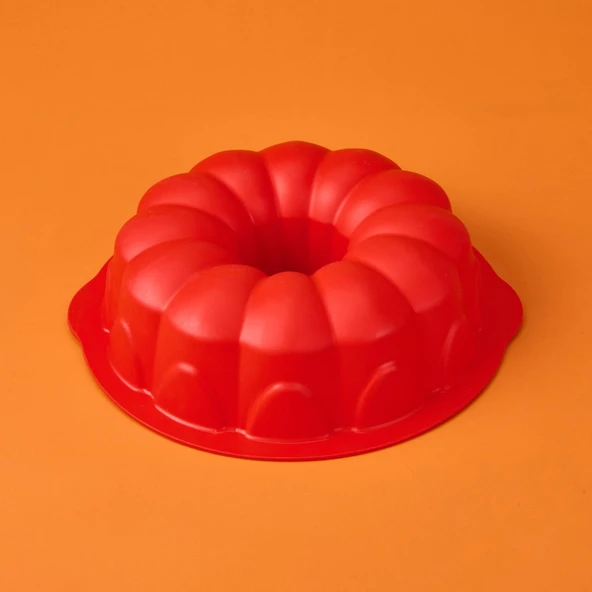 Klasik Kek Kalıbı - Kırmızı - 25 cm - Resim 2