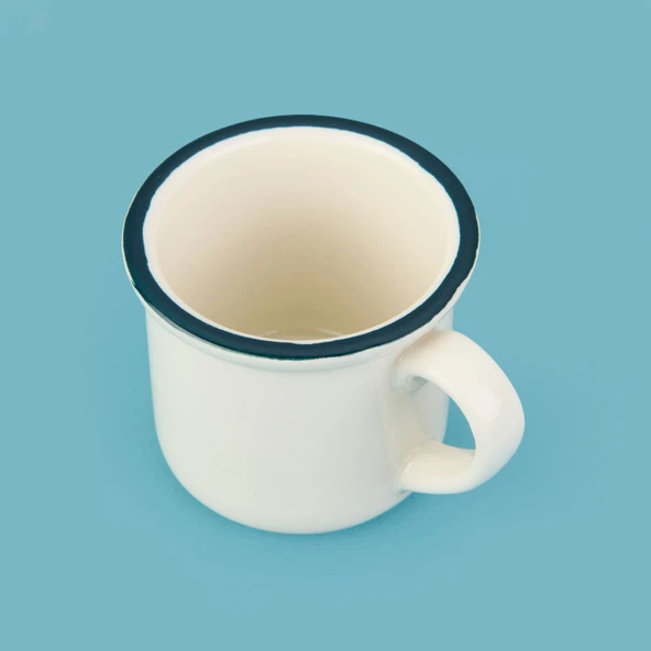 Kitchen Zest Kahve Fincanı - Krem / Mavi - 90 ml - Resim 3