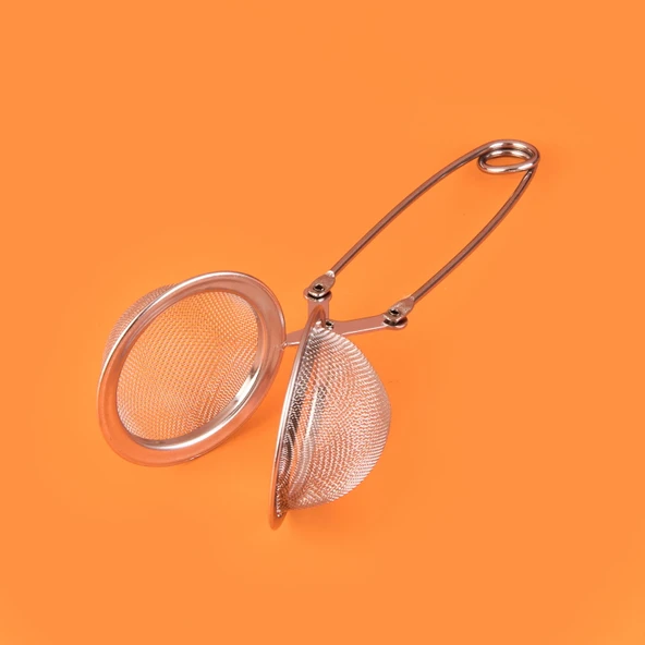 Houseware Paslanmaz Çelik Çay Süzgeci - Gri - 16 cm - Resim 3