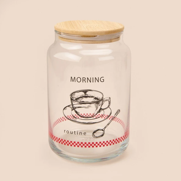 Toskana Jar 3'lü Kavanoz Seti - Açık Kahverengi / Şeffaf - Resim 3