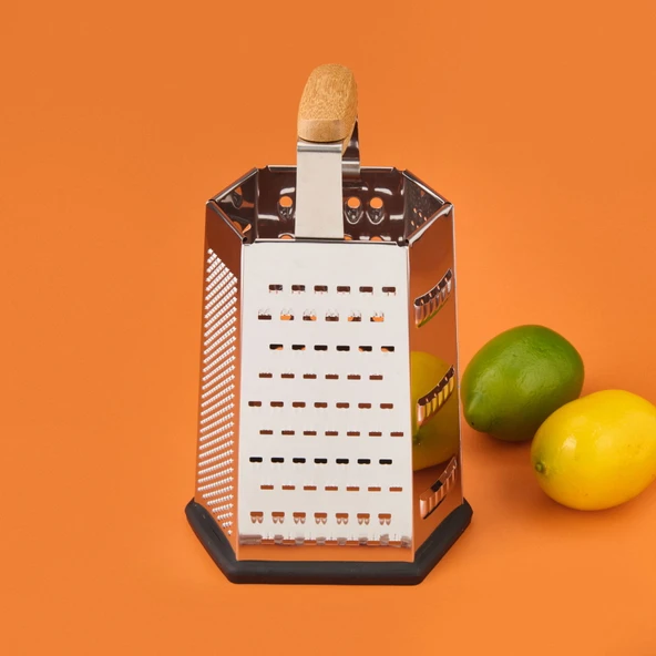 Aitutaki 6 Yönlü Çelik Rende - Gri / Siyah - 18 cm - Resim 3