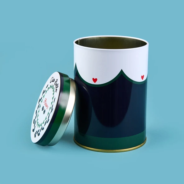 Amore Yuvarlak Tekli Metal Kutu - Renkli - 900 ml - 3