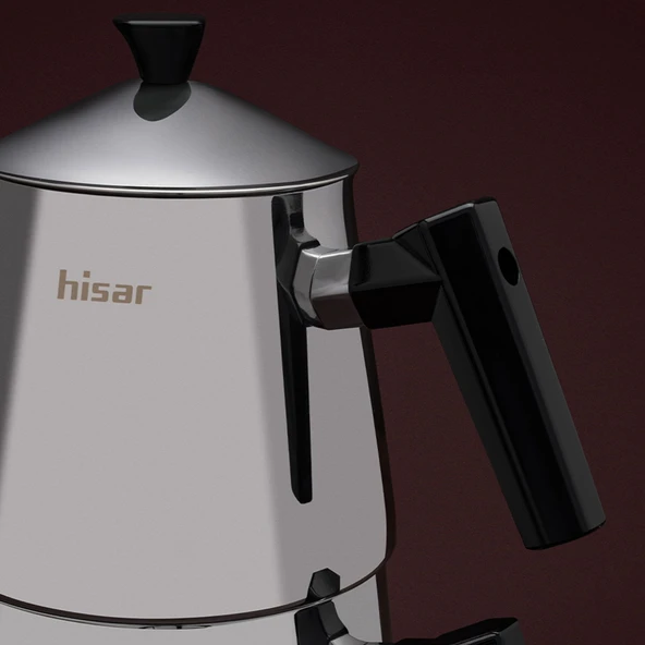 Heybeli Plus Maxi Çelik Çaydanlık - Siyah - 2,7 lt + 1,5 lt - Resim 2