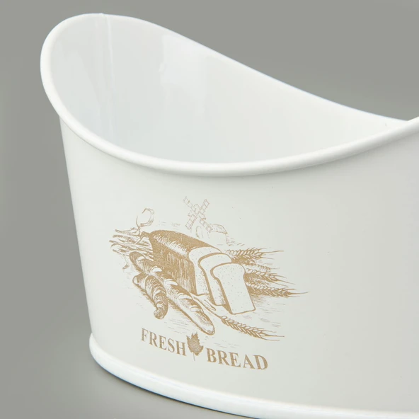 Kayık Ekmeklik - Beyaz - 24x18,5 cm - Resim 3