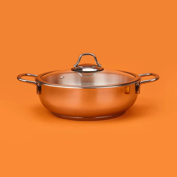 Paslanmaz Çelik Karnıyarık Tenceresi - Gri - 24 cm ürün görseli 1