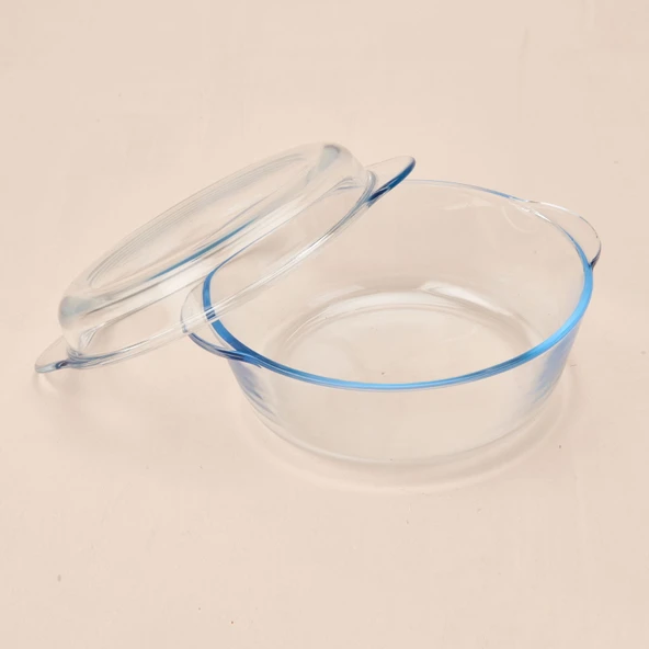 Twin Isıya Dayanıklı Yuvarlak Kapaksız Cam Tencere - Şeffaf - Resim 3