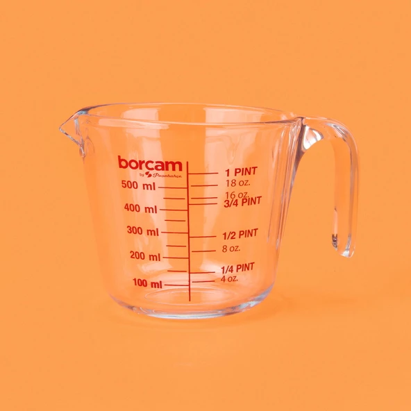 Borcam Ölçü Kabı - Şeffaf - 500 ml ürün görseli