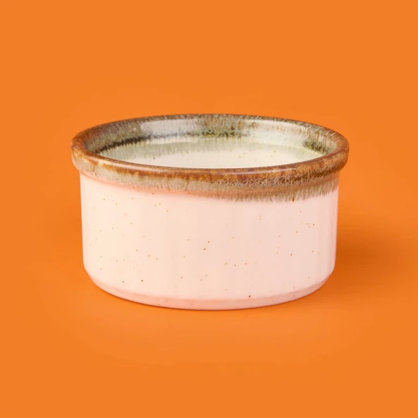 Porselen Sufle Kabı - Yeşil - 9 cm