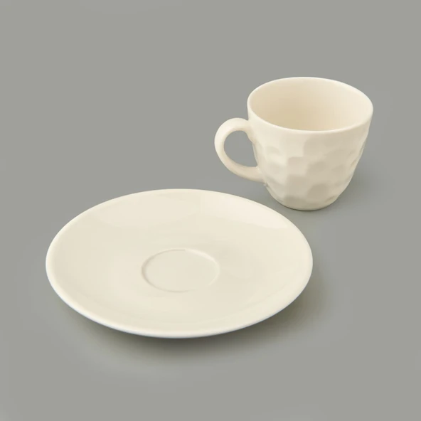 Kitchen Hammer 6'lı Kahve Fincan Takımı - Krem - 90 ml - Resim 3