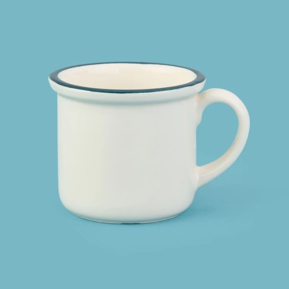 Kitchen Zest Kahve Fincanı - Krem / Mavi - 90 ml ürün görseli 1