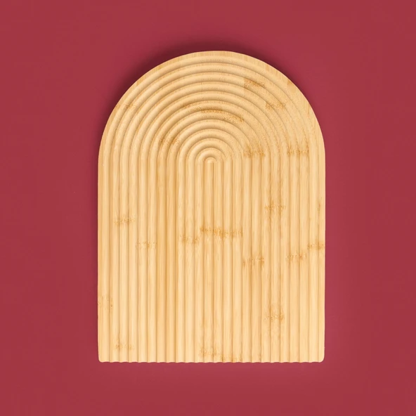 Lena Bambu Sunum Tahtası - Açık Kahverengi - 33x24 cm - Resim 3