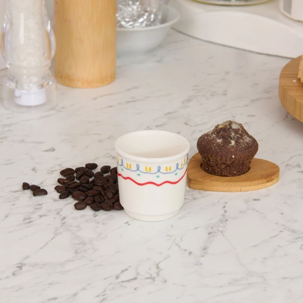 Kitchen Bonjour Espresso Fincanı - Renkli - 80 ml - Resim 3