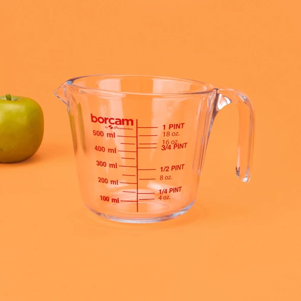 Borcam Ölçü Kabı - Şeffaf - 500 ml - Resim 2