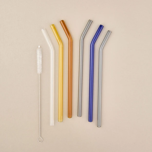 Straw Color 6'lı Cam Pipet Fırça Seti - Renkli ürün görseli