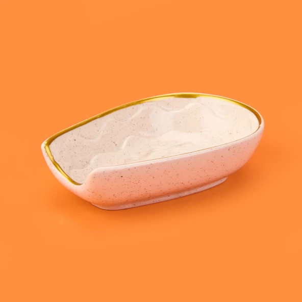 Kitchen Oval Seramik Kaşık Altlığı - Bej - 15 cm ürün görseli