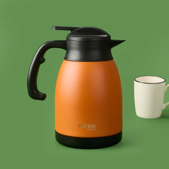 Kitchen Çay Termosu - Turuncu - 1,5 lt - Resim 3