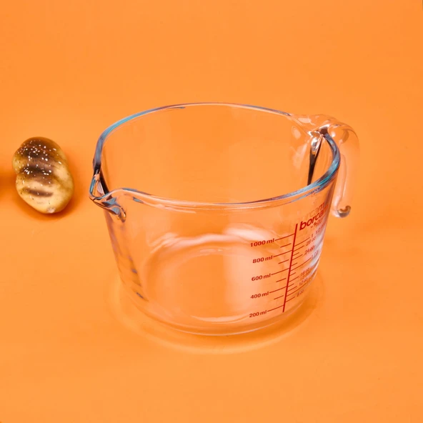 Borcam Ölçü Kabı - Şeffaf - 1 lt - Resim 2