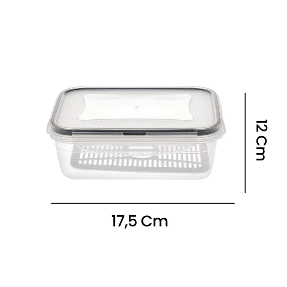 Fresh Box Dikdörtgen Bölmeli Saklama Kabı - 800 ml - 3