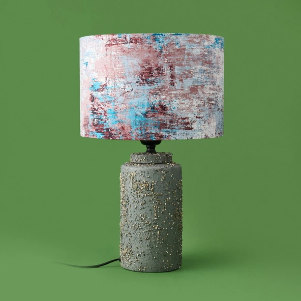 Lighting Arden Abajur - Gri / Renkli - 48,5x30x30 cm - Resim 2