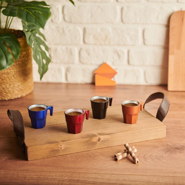 Casablanca 4'lü Metalik Espresso Fincan Seti - 70 ml ürün görseli