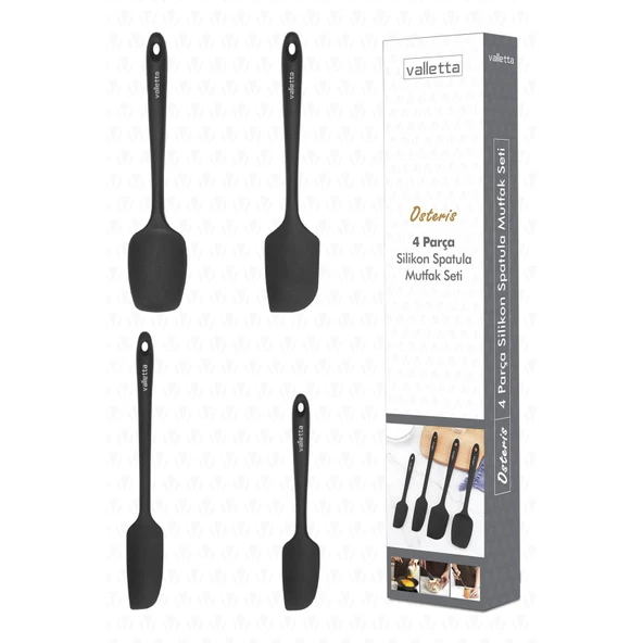 Osteris 4'lü Spatula Seti - Siyah - Resim 2