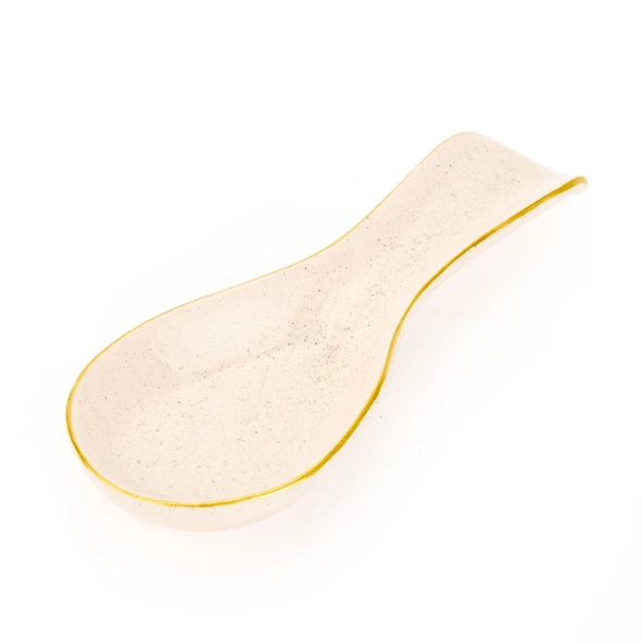 Seramik Kaşık Altlığı - Krem - 25,5 cm - Resim 2