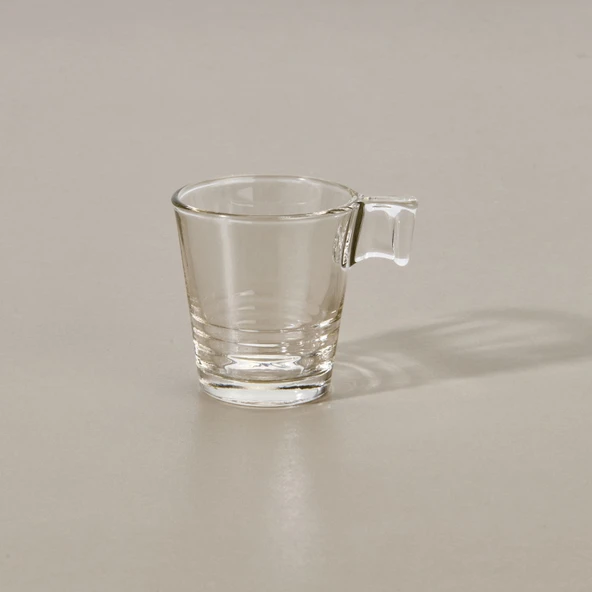 In Love Napoli 6'lı Espresso Fincanı - Şeffaf - 90 ml - Resim 3