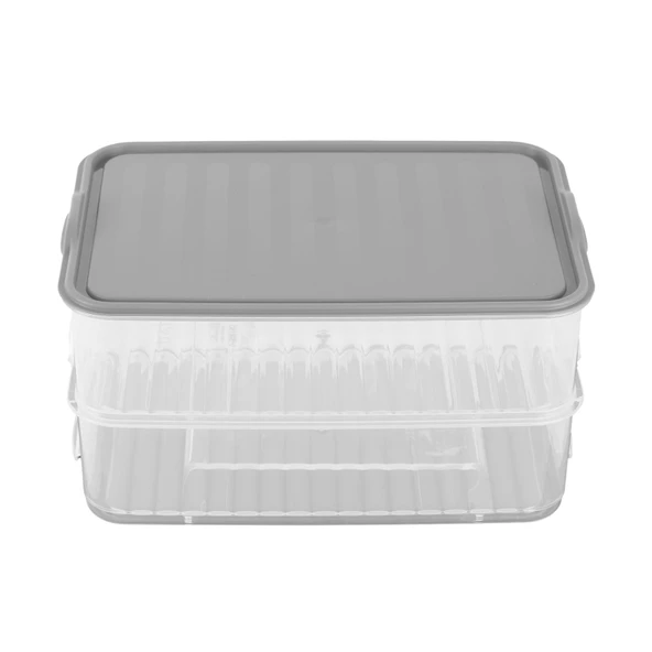 Easy Click 3 Parça Saklama Kabı - Şeffaf - 1,6 lt - Resim 2